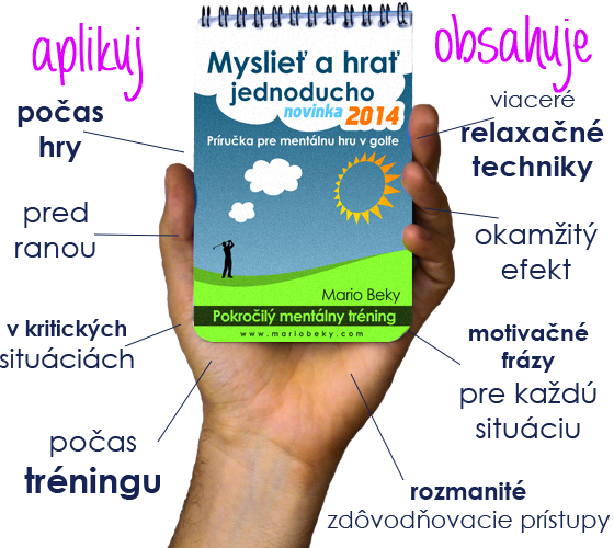 myslieť a hrať jednoducho golf Mario Beky Mentalna priprava Mentalna hra v golfe Golfova psychologia Psychologia v golfe