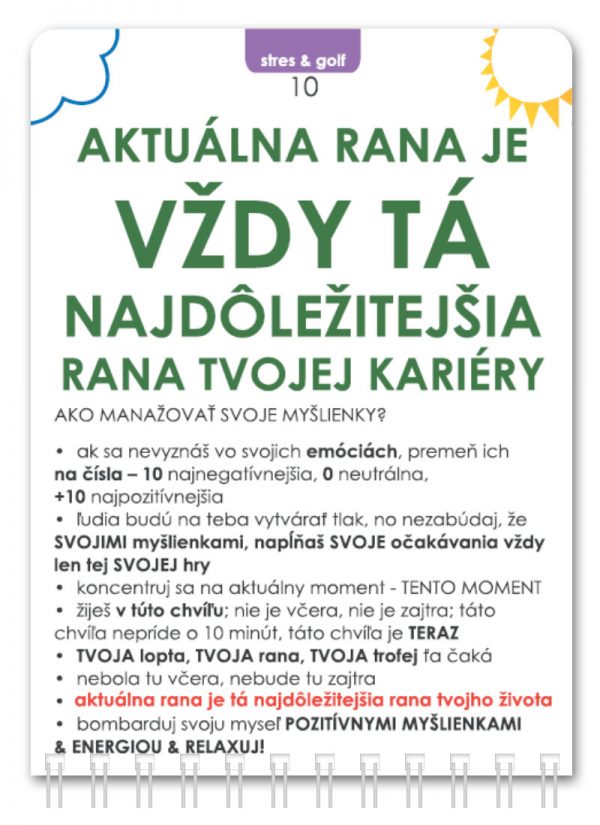 Prirucka pre mentalnu hru v golfe Mysliet a hrat jednoducho Golf SLOVENSKY Mario Beky