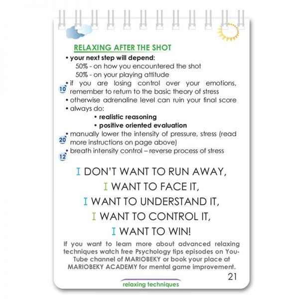 Pocket Tennis Psychology Mario Beky Book
