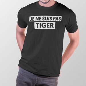 Je ne suis pas Tiger Golf T-shirt Homme Noir